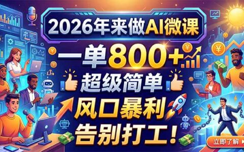 2026年AI微课变现指南：实操风口策略与被动收入方法