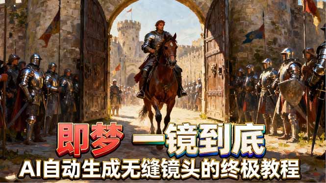 即梦AI一镜到底实战教程：智能补帧+运镜技巧，AI自动生成无缝丝滑长镜头高效变现指南