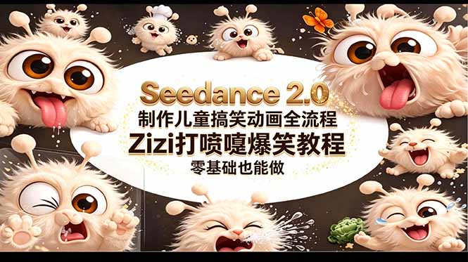 Seedance 2.0 儿童搞笑动画制作全流程变现教程｜零基础实操指南