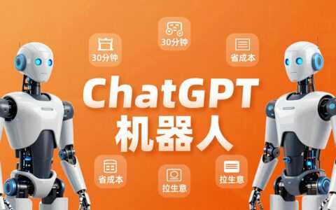 智能机器人定制实操课：技术小白快速上手ChatGPT机器人，省成本还能增加收入