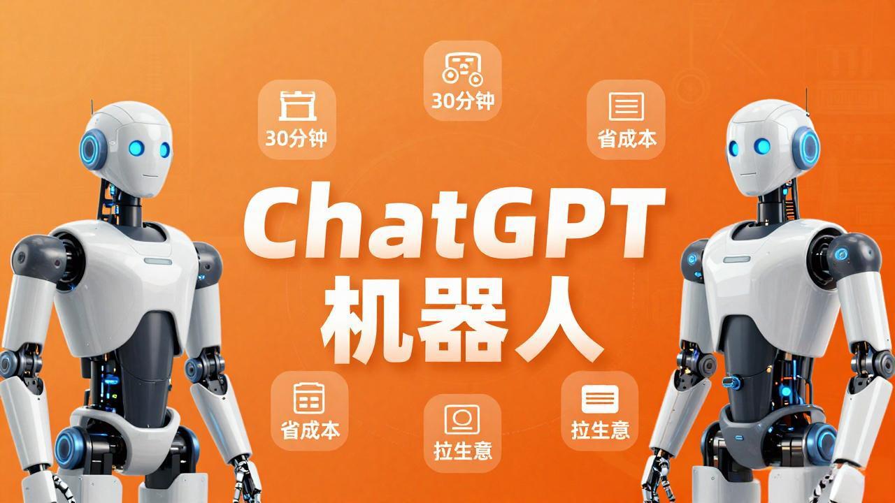 智能机器人定制实操课：技术小白快速上手ChatGPT机器人，省成本还能增加收入