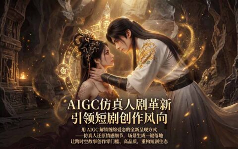AIGC仿真人短剧创作新策略：仙侠爱恋变现实操，一键生成高质场景，低门槛打造热门剧集