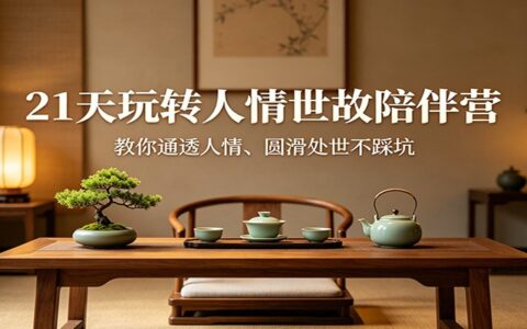 21天人情世故实战课程：通透处世策略，规避常见错误