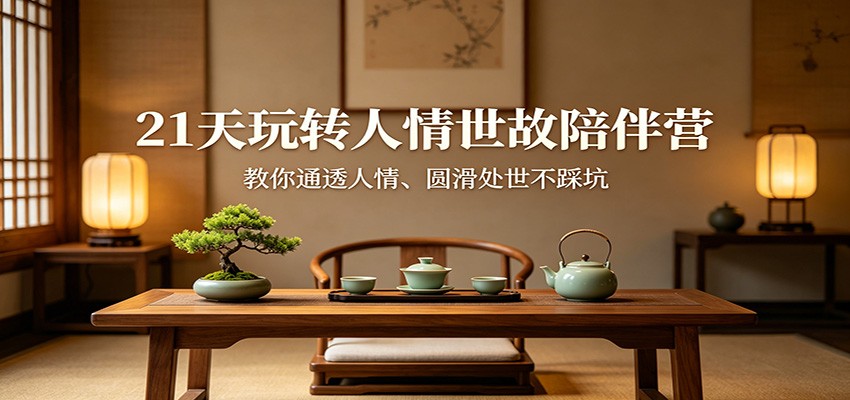 21天人情世故实战课程：通透处世策略，规避常见错误