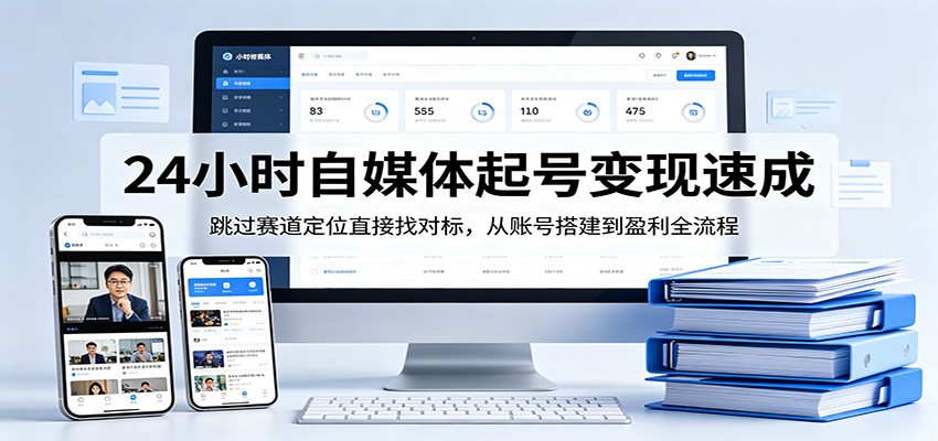 自媒体高效起号变现实战：跳过定位直接对标，账号搭建到盈利全流程指南
