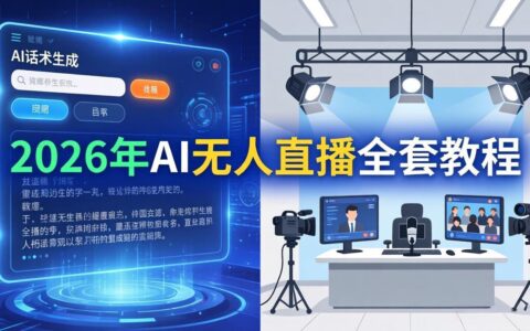2026年AI无人直播项目实操：OBS安装+软件配置+直播间搭建+话术生成+一键开播攻略