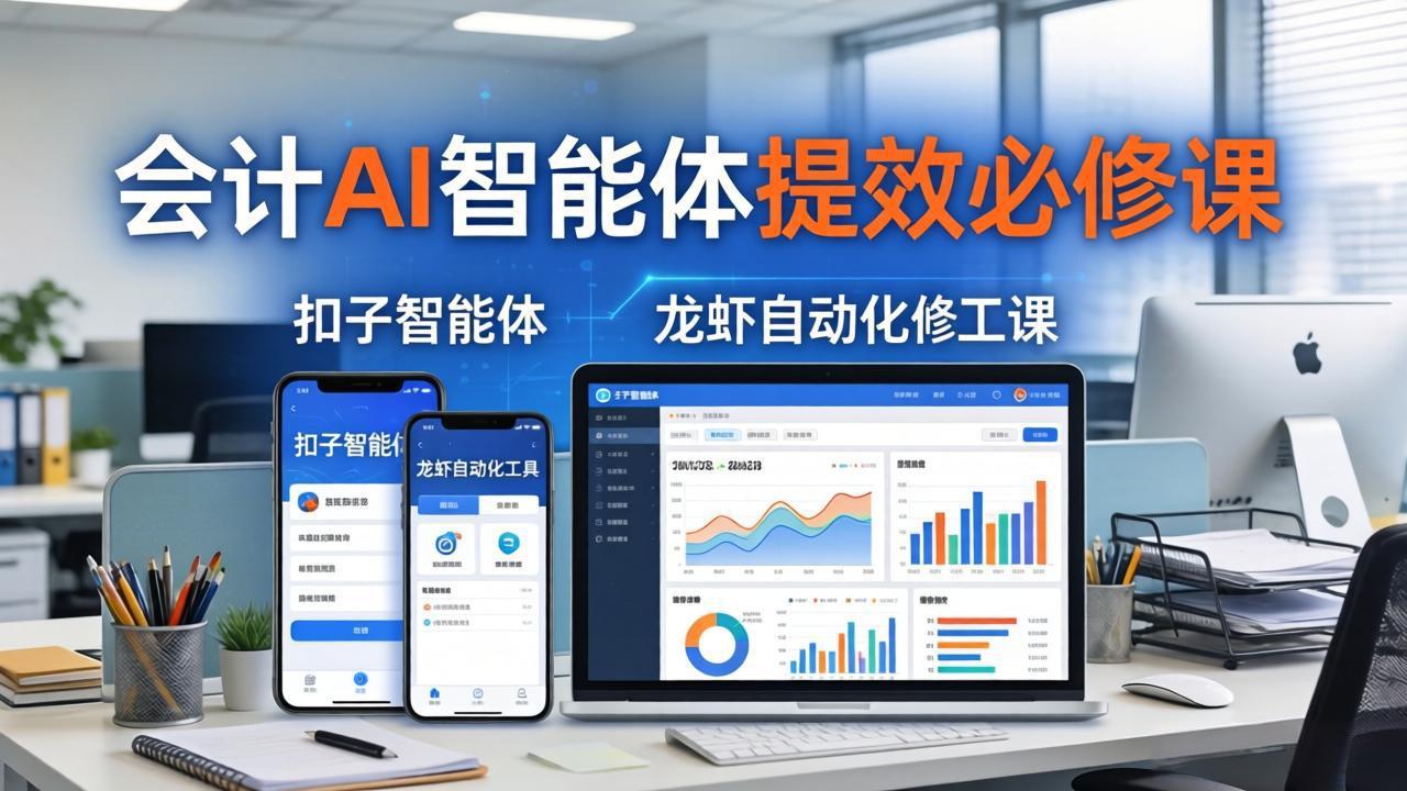 财务会计AI智能体提效实战教程：扣子智能体+龙虾自动化+报表分析，一站式财务工作变现指南