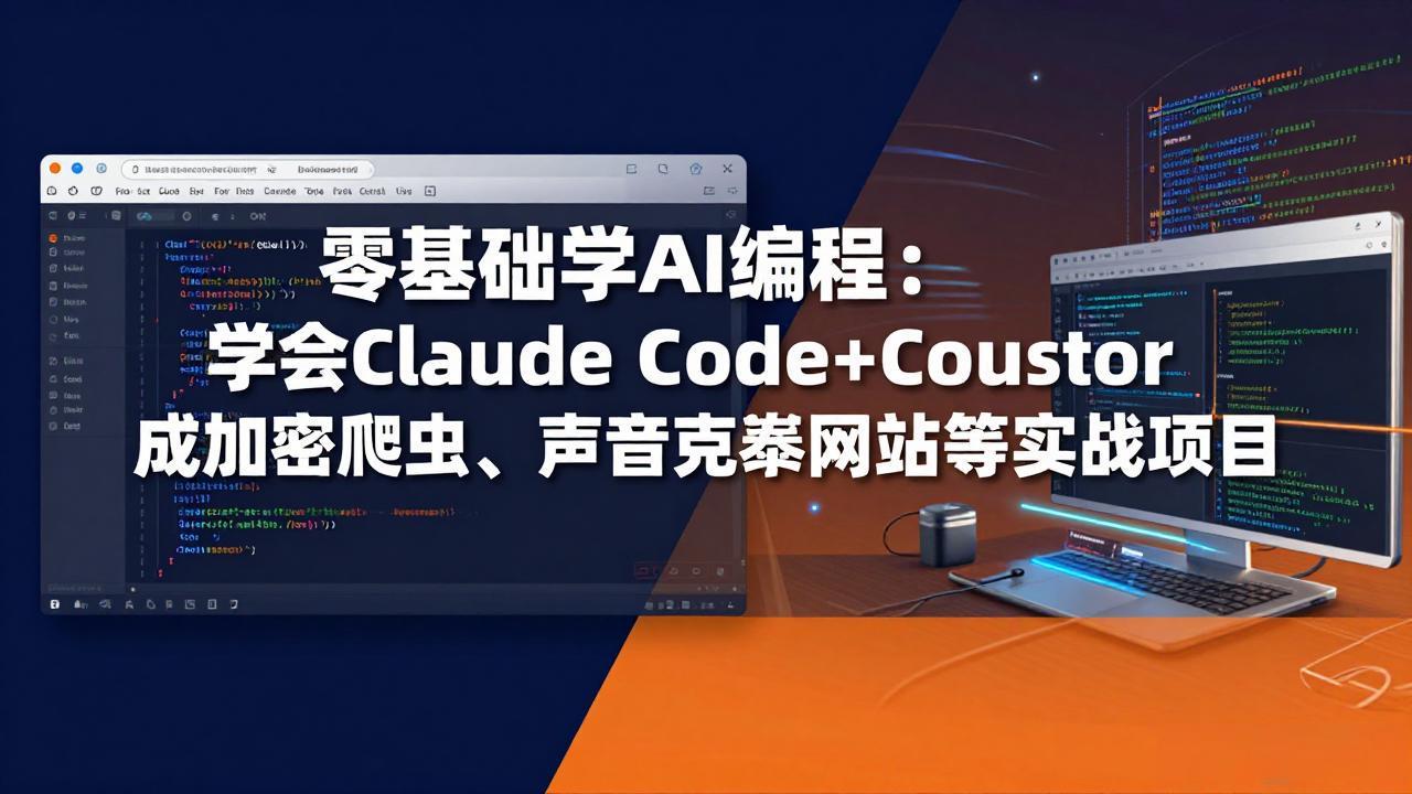 《AI编程实战：零基础用Claude+Cursor实现数据采集与语音合成项目，实测副业变现思路》