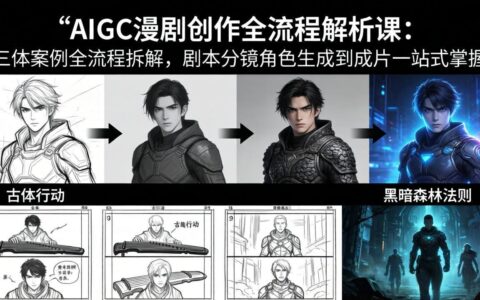 AIGC漫剧创作全流程教程：三体案例实操拆解，剧本分镜角色生成到成片变现指南