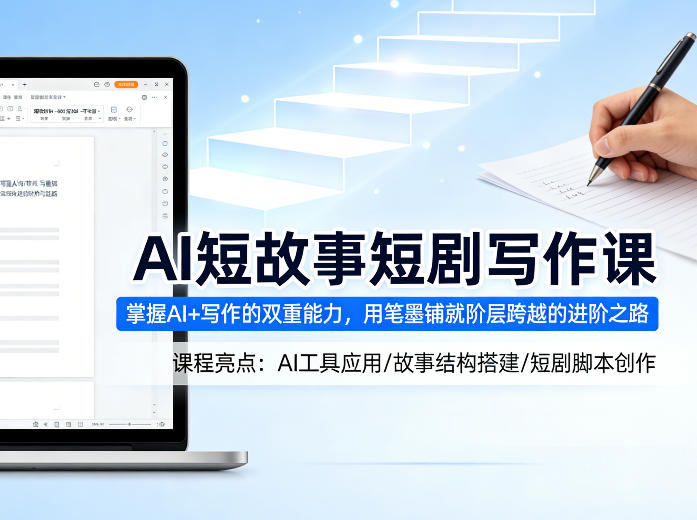 AI短故事短剧写作课：掌握AI+写作双重能力，写作变现实战指南