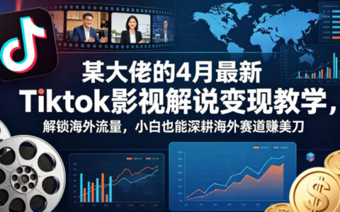某大佬的4月TikTok影视解说变现实战指南：新手如何解锁海外流量并深耕赛道实现盈利