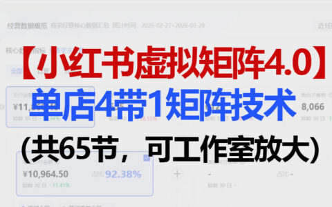 《小红书多账号联动实战指南：65课时虚拟矩阵4.0规模化实操方案》