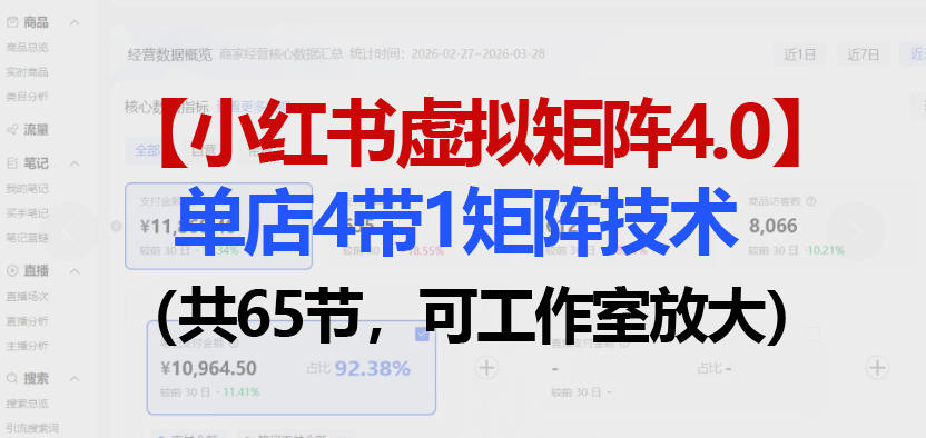 《小红书多账号联动实战指南：65课时虚拟矩阵4.0规模化实操方案》