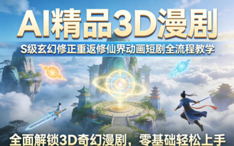 AI 3D玄幻动画短剧全流程实战指南：零基础轻松上手，解锁被动收入策略