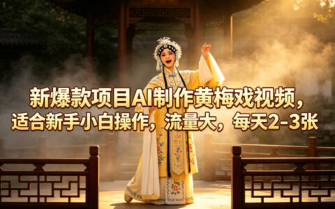 2025AI黄梅戏视频变现实测：新手零基础入门实操指南