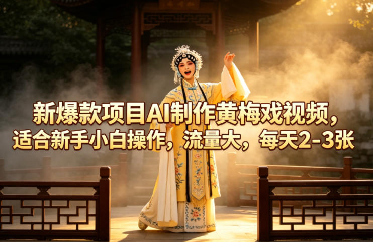 2025AI黄梅戏视频变现实测：新手零基础入门实操指南