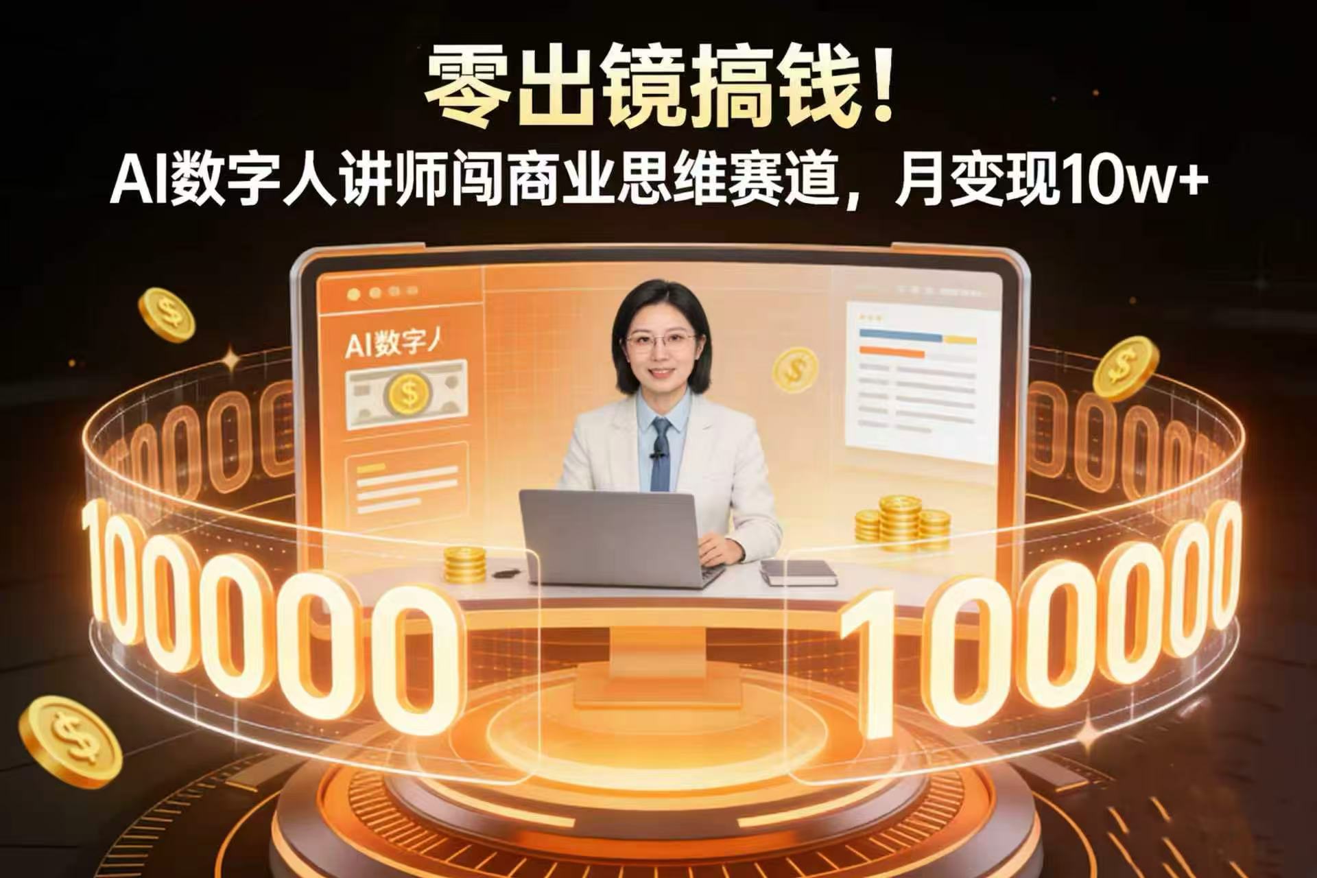 2025AI数字人讲师实战：零出镜商业思维变现指南
