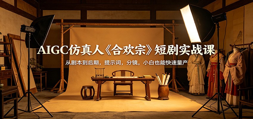 AIGC仿真人短剧实战教程：从剧本到后期全流程，新手快速量产变现指南