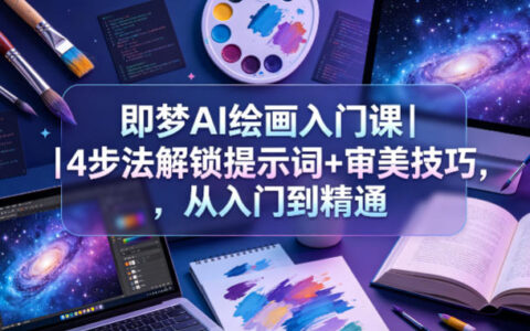 即梦AI绘画变现指南｜4步法掌握提示词+审美技巧，从入门到精通