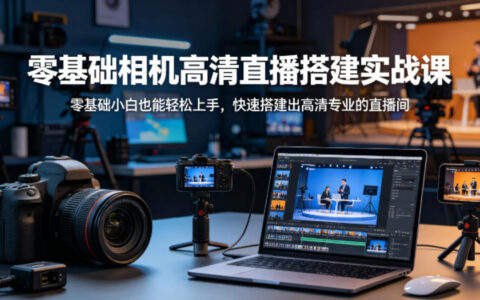 零基础相机高清直播间搭建实战指南，高效搭建专业直播间，入门即学变现技巧