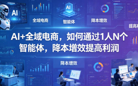 AI+全域电商：1人N智能体降本增效利润提升实战指南
