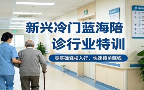 新兴冷门蓝海陪诊行业实操指南，零基础轻松入行，高效变现路径