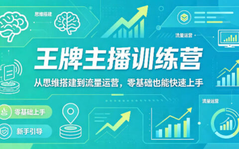 抖音主播变现训练营：从思维搭建到流量运营，新手快速上手指南