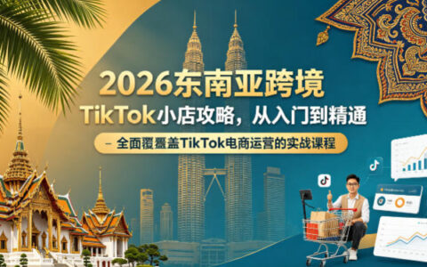 2026东南亚跨境TikTok小店变现攻略：从入门到精通的实战课程（更新4月）