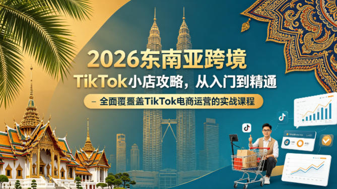 2026东南亚跨境TikTok小店变现攻略：从入门到精通的实战课程（更新4月）
