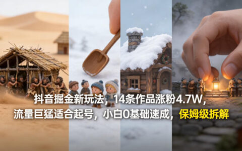 抖音高效涨粉实战：14条作品吸粉4.7W案例拆解，新手友好变现指南（附保姆级教程）