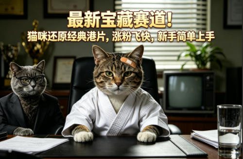 猫咪还原经典港片项目：新手实操指南，高效涨粉与变现策略