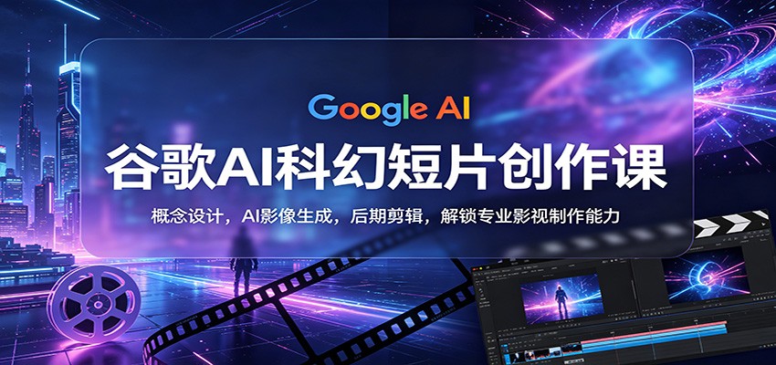 谷歌AI科幻短片创作课：概念设计到后期剪辑，实战变现全攻略