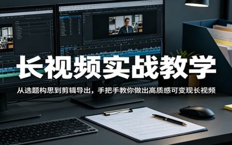 长视频实战教程：从选题构思到剪辑导出，手把手教你打造高质感变现视频