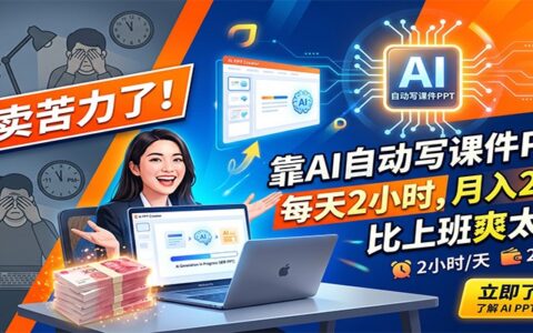 AI课件PPT自动生成实战攻略：每天2小时投入，打造稳定被动收入方法