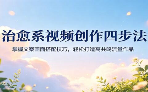 治愈系视频创作四步法：实战掌握文案画面搭配技巧，高效打造高共鸣流量内容
