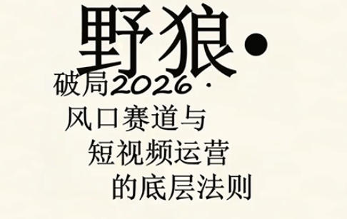野狼团队·多平台变现实操教程：AI口播、服装、好物、漫剪等热门玩法详解（更新4月29日）