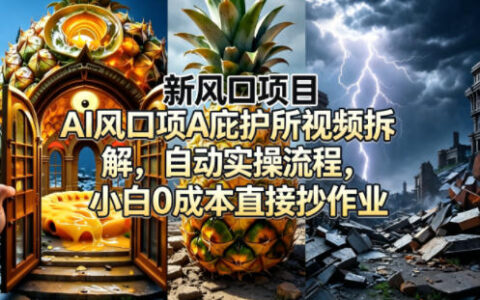 AI庇护所项目视频实操教程：新手低成本变现流程指南