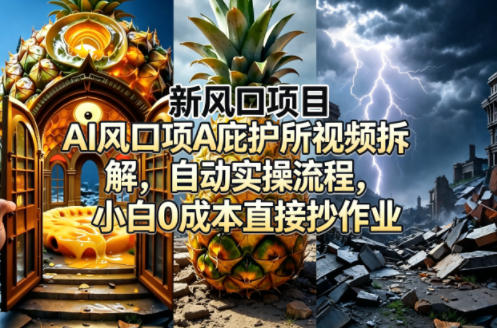 AI庇护所项目视频实操教程：新手低成本变现流程指南