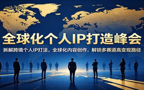 全球化个人IP打造指南：拆解跨境策略，实战内容创作，解锁多赛道变现路径