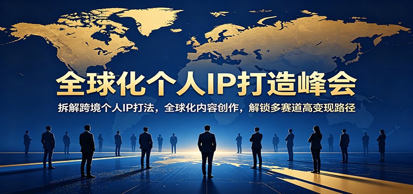 全球化个人IP打造指南：拆解跨境策略，实战内容创作，解锁多赛道变现路径