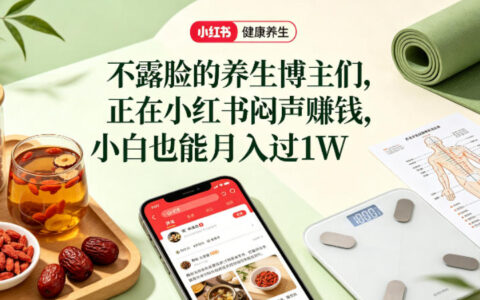 小红书健康养生科普图文赛道：不露脸博主变现攻略，新手也能轻松入门赚收益