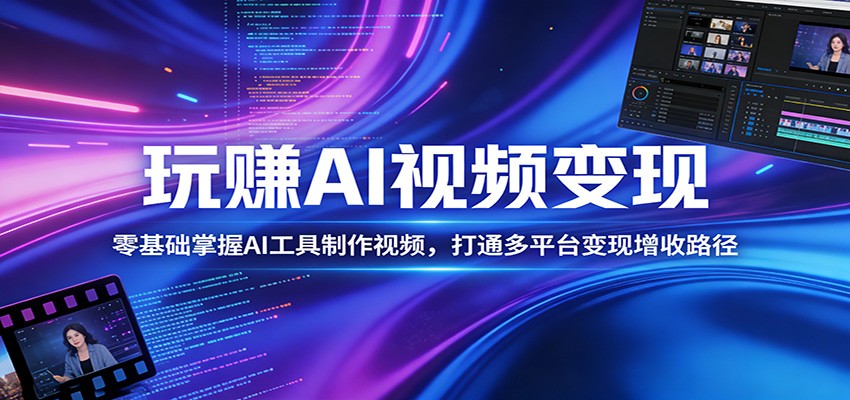 2025AI视频创收实战：零基础掌握多平台增收攻略
