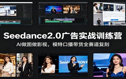 Seedance2.0广告实战教程：AI图像视频制作与模特口播带货全赛道实操策略