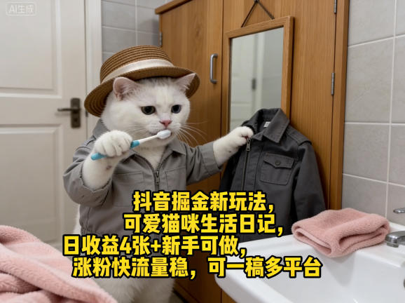 抖音猫咪生活日记变现攻略：新手实操指南，快速涨粉稳定流量，多平台同步方法