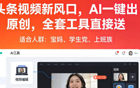 头条视频变现新思路：AI原创工具实战指南，附赠全套资源