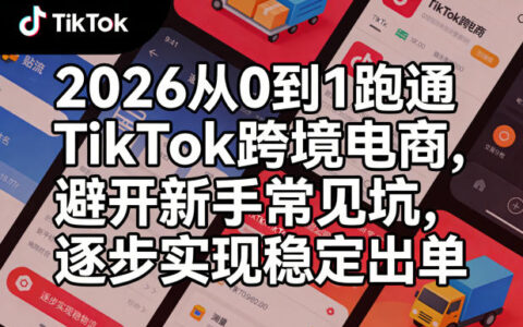 2026 TikTok跨境电商从零到一实战指南：避开新手常见坑，逐步实现稳定变现
