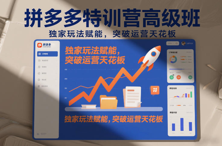 拼多多高阶实战课程：独家策略赋能，突破运营瓶颈（更新26年4月24日）