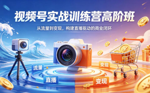 视频号流量变现实战课程：直播商业闭环构建高阶指南（26年4月）