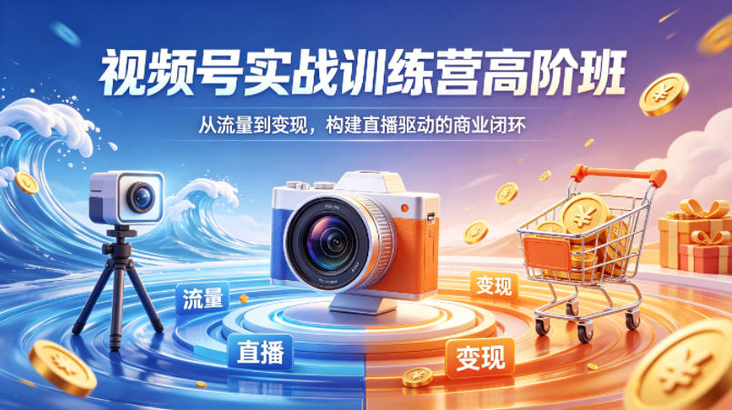 视频号流量变现实战课程：直播商业闭环构建高阶指南（26年4月）