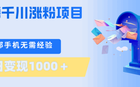 2025千川涨粉项目实操指南：一部手机轻松变现，无需技术